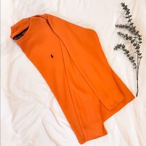 Orange Long Sleeve Polo by Ralph Lauren Lounge-ware
